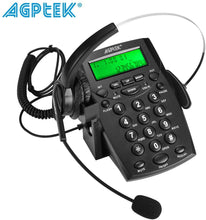 Load image into Gallery viewer, AGPtek Handsfree - Call Center Dialpad Headset - Black|Rose Red