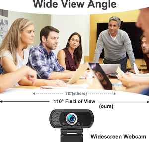 Hrayzan HD Webcam with Microphone, Plug and Play