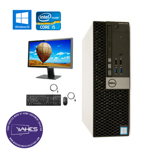 Dell Optiplex 7040 Refurbished Single Desktop PC Set (19-24" Monitor + Keyboard and Mouse Accessories): Intel i5- 6500 @3.4 GHz|16GB Ram|500GB HDD| Work from Home Ready|School|Office