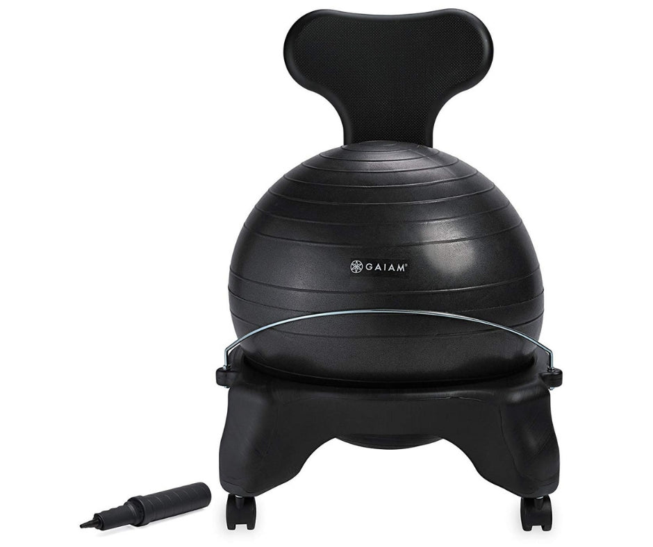 Gaiam Classic Balance Ball Premium Ergonomic Chair - Work At-Home Equipment Solutions (WAHES)