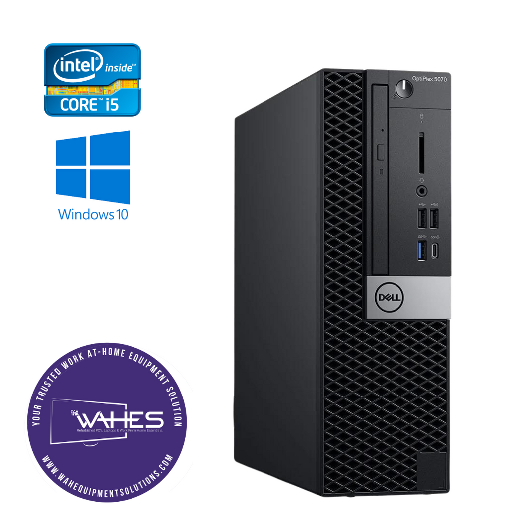 Dell Latitude 5070 SFF Refurbished GRADE A Desktop CPU Tower ( Microsoft Office and Accessories): Intel i5-9500 @3.4Ghz|8GB RAM|500GB HDD|WIN 11|Arise Work from Home Ready