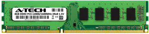8GB DDR3 1600MHz DIMM PC3-12800 UDIMM Non-ECC 2Rx8 Dual Rank 1.5V CL11 240-Pin Desktop Computer RAM Memory Upgrade Module